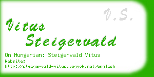 vitus steigervald business card